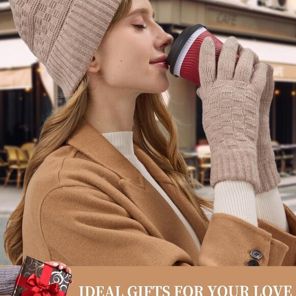 Women’s Winter Gloves Touchscreen Knit Warm Thermal Elastic Gloves for Cold Weat - Picture 6 of 7